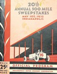Programme cover of Indianapolis Motor Speedway, 30/05/1932