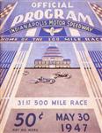 Programme cover of Indianapolis Motor Speedway, 30/05/1947