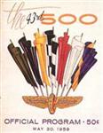 Programme cover of Indianapolis Motor Speedway, 30/05/1959