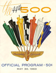 Programme cover of Indianapolis Motor Speedway, 30/05/1960