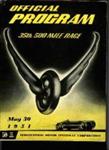 Programme cover of Indianapolis Motor Speedway, 30/05/1951