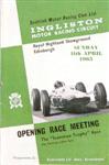 Programme cover of Ingliston Circuit, 11/04/1965