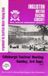 Programme cover of Ingliston Circuit, 03/09/1967