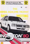 Programme cover of Ingliston Circuit, 17/08/1980