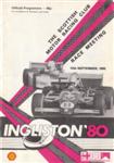 Programme cover of Ingliston Circuit, 14/09/1980