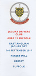 Programme cover of East Anglian Jaguar Day, Kersey Mill, 2017