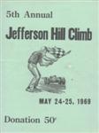 Programme cover of Jefferson Hill Climb, 25/05/1969