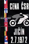 Programme cover of Jicín, 02/07/1972