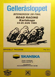 Programme cover of Karlskoga Motorstadion, 25/08/1985