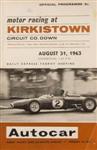 Programme cover of Kirkistown Motor Racing Circuit, 31/08/1963