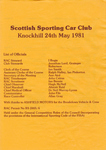 Programme cover of Knockhill Racing Circuit, 24/05/1981