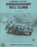 Programme cover of Krugersdorp Hill Climb, 26/01/1957