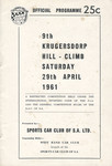 Programme cover of Krugersdorp Hill Climb, 29/04/1961