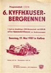 Programme cover of Kyffhäuser Hill Climb, 17/05/1987