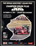 Programme cover of Laguna Seca Raceway, 11/10/1987
