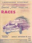Programme cover of Langhorne Speedway, 18/09/1955
