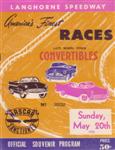 Programme cover of Langhorne Speedway, 20/05/1956