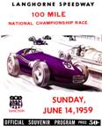 Programme cover of Langhorne Speedway, 14/06/1959