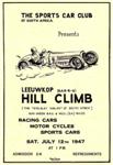 Programme cover of Leeuwkop Hill Climb, 12/07/1947