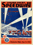 Programme cover of Legion Ascot Speedway, 15/08/1934