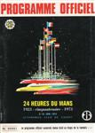 Programme cover of Circuit de la Sarthe, 10/06/1973