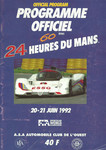 Programme cover of Circuit de la Sarthe, 21/06/1992