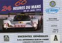 Ticket for Circuit de la Sarthe Ticket, 21/06/1992