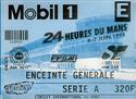 Ticket for Circuit de la Sarthe Ticket, 07/06/1998