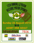 Ticket for Leyburn Sprints, 22/08/2010