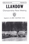 Programme cover of Llandow Circuit, 16/06/1974