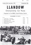 Programme cover of Llandow Circuit, 26/09/1976