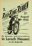 Programme cover of Lorsch Ried-Ring, 27/08/1950