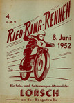 Programme cover of Lorsch Ried-Ring, 08/06/1952