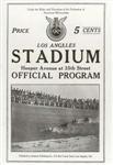 Programme cover of Los Angeles Stadium, 1912