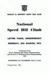 Programme cover of Loton Park Hill Climb, 31/03/1975