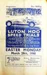 Programme cover of Luton Hoo Speed Trials, 29/03/1948