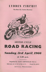 Programme cover of Lydden Hill Race Circuit, 03/04/1966