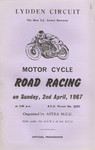 Programme cover of Lydden Hill Race Circuit, 02/04/1967
