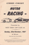 Programme cover of Lydden Hill Race Circuit, 22/10/1967
