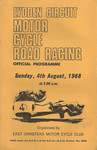 Programme cover of Lydden Hill Race Circuit, 04/08/1968