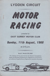 Programme cover of Lydden Hill Race Circuit, 11/08/1968