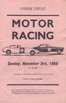 Programme cover of Lydden Hill Race Circuit, 03/11/1968