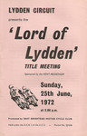 Programme cover of Lydden Hill Race Circuit, 25/06/1972