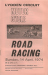 Programme cover of Lydden Hill Race Circuit, 14/04/1974