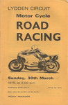 Programme cover of Lydden Hill Race Circuit, 30/03/1975