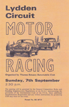 Programme cover of Lydden Hill Race Circuit, 07/09/1975