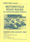 Programme cover of Lydden Hill Race Circuit, 24/08/1986