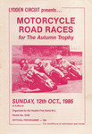 Programme cover of Lydden Hill Race Circuit, 12/10/1986