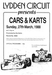 Programme cover of Lydden Hill Race Circuit, 27/03/1988
