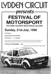 Programme cover of Lydden Hill Race Circuit, 31/07/1988